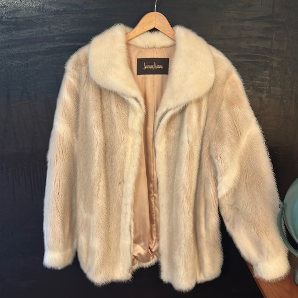 Natural blush mink coat, non-smoker home just recently professionally cleaned.